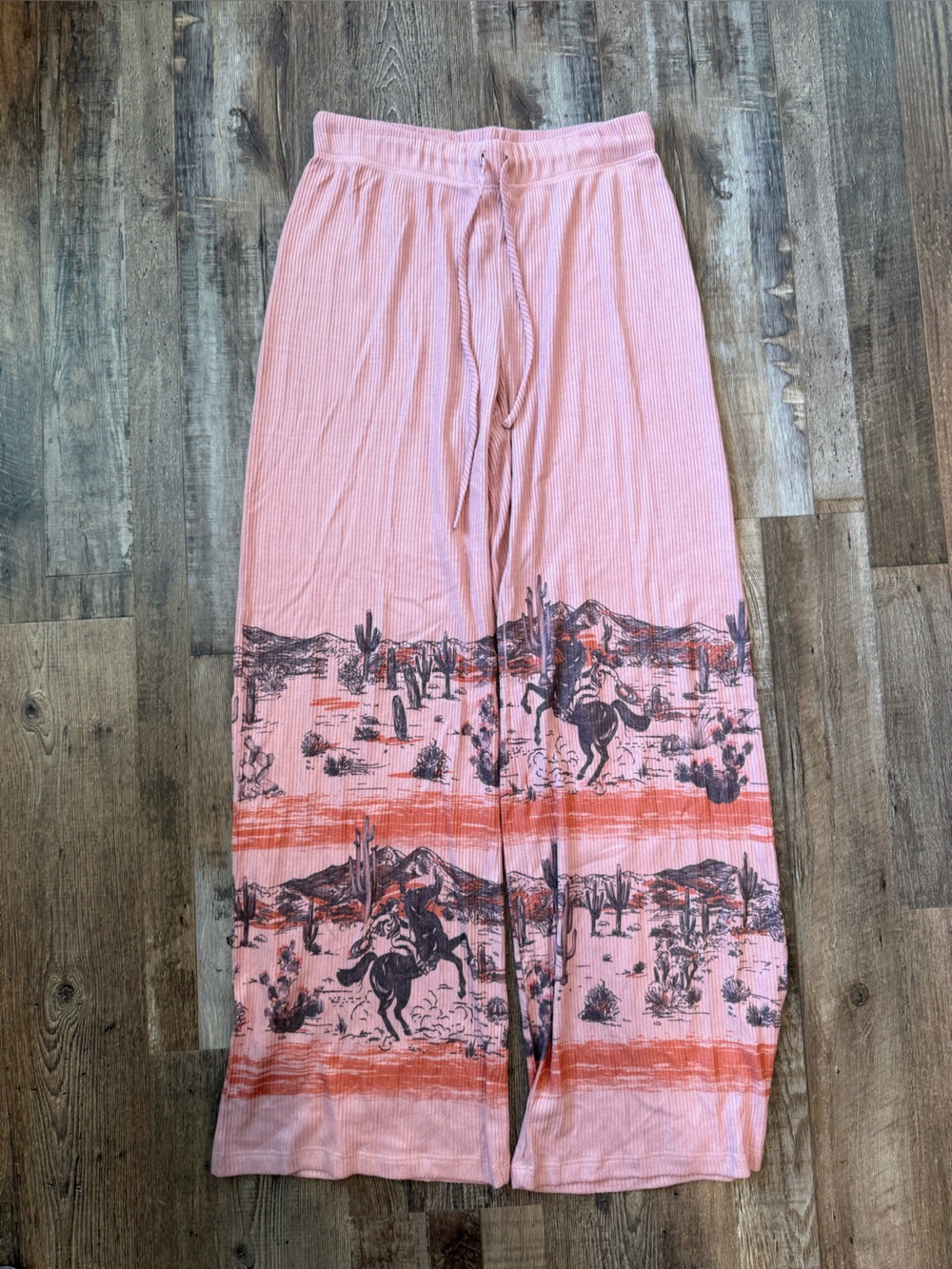 Super Soft Pink Set with Western Print